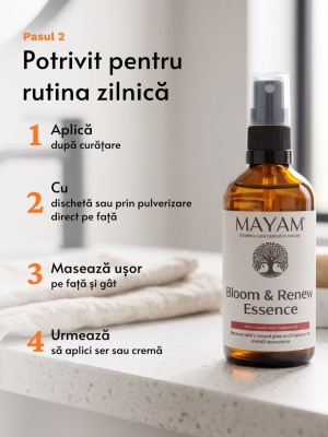 MAYAM, Bloom & Renew Essence – tonico viso rigenerante, well-aging - Img 5