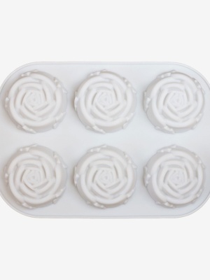 Stampo per sapone Rosa, 6 cavità - Img 2