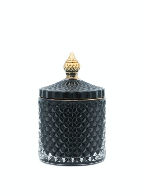 Candle jar BONBON BLACK with lid 300 ml - Img 2