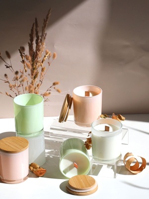 Candle jar PASTEL WHITE with lid 300 ml - Img 5