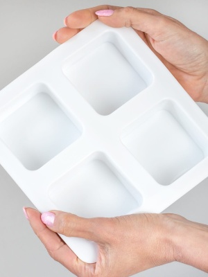 Stampo per sapone Quadrato, 4 cavità
