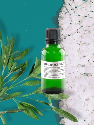 Aceite esencial de salvia y sal marina