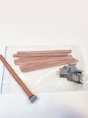 Double booster wooden wicks with base S set of 10 - Img 7