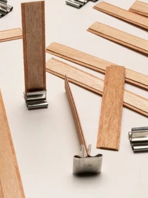 Double booster wooden wicks with base M set of 10 - Img 2