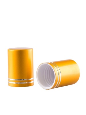 Gold matt Cap for mini Roll-on glasses of 10 ml - Img 2