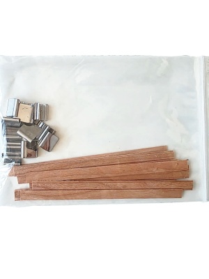 Wooden Wicks S double booster with base, set of 10 - Img 8