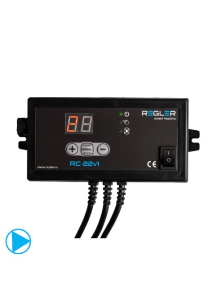 REGLER RC 22v1 - controler pompă cu afișaj LED (funcționare peste temp. setată)