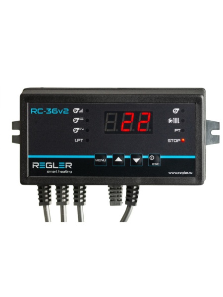 REGLER RC 36v2 - controler pompă IC și ventilator (opțional senzor gaze evacuare)