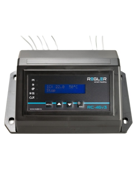 REGLER RC 46v3, comanda pompa IC, pompa ACM, pompa puffer si ventilator, optional termostat de ambient si senzor gaze arse