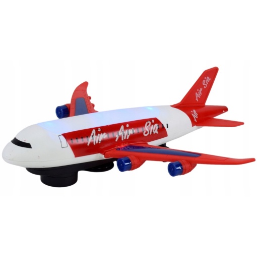 Jucărie interactivă Avion 35 cm cu lumini, deplasare automată și evitarea obstacolelor #JJ5129