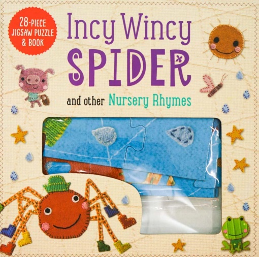 Inch Wincy Spider and Other Nursery - Book and 28 pcs Jigsaw Puzzle #BK137