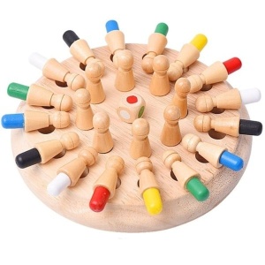 🌈Oferta Zilei❗️Joc de Memorie din Lemn Memory Chess pentru toata familia, 6 culori, #JJ5122