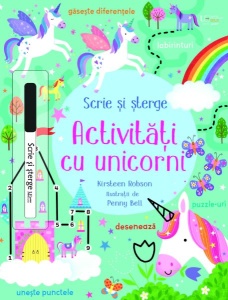 Activitati cu unicorni. Scrie si sterge ( Usborne) #CR104 - Img 7