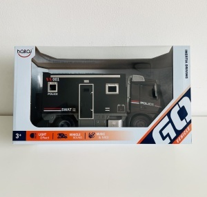 Camion de Politie SWAT cu Lumini, Sunete, Frictiune si Usi care se Deschid, 27 cm #JJ5472 - Img 3