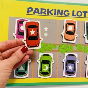 Carte interactiva Quiet Book Montessori, piese cu scai reutilizabile, Vehicule si Masini, 10 pagini, #JJ5663 - Img 4