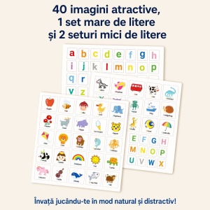 Joc educativ Carte Magnetica Montessori Recunoastere Litere si Formare Cuvinte #JJ5655 - Img 8