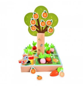 Joc Educativ din Lemn “Gradina Fermecata” cu Legume si Copac Magnetic #JJ5410