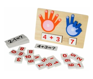 Joc Educativ din Lemn Aritmetica pe degete, tip Montessori #JJ5643 - Img 5