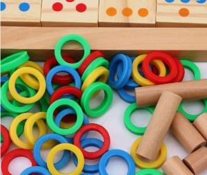 Joc logaritmic matematic Montessori multifuncțional din lemn #JJ5014 - Img 4