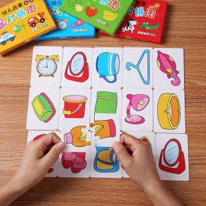 Joc Puzzle Asociere cu 2 piese mari, 16 seturi, Obiecte #JJ5674 - Img 6