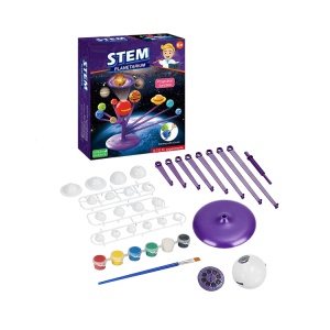 Joc STEM Educativ si Creativ Sistemul Solar cu Proiector, pictura planete #JJ5393 - Img 4