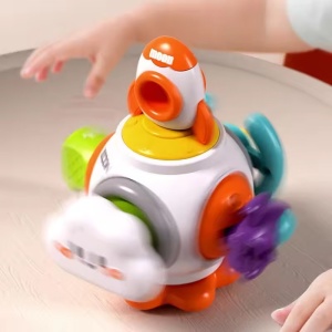 Jucarie Busy Cub Montessori cu Activitati, Model Racheta #JJ5499 - Img 6