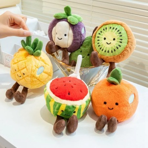 Jucarie de Plus Kiwi pufos cu fata zambitoare, 14 cm, #JJ5579 - Img 3