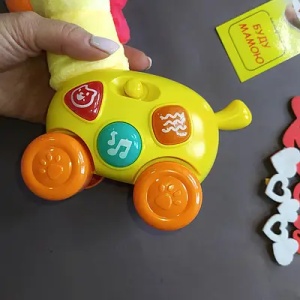 Jucarie Interactiva Girafa Muzicala cu Roti si Cap de Plus #JJ5356 - Img 4