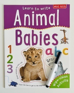 Learn to Write - Wipe Clean - Animal Babies #BK358