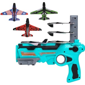 Pistol de jucărie tip Lansator cu 4 avioane Air Battle , Albastru #JJ5100 - Img 3