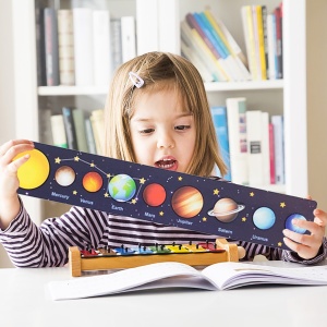 Puzzle Incastru Educativ din Lemn: Planetele Sistemului Solar #JJ5513 - Img 2