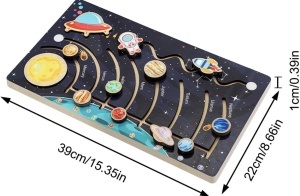 Puzzle Labirint 3D din Lemn, tip Montessori, Sistemul Solar #JJ5568 - Img 7