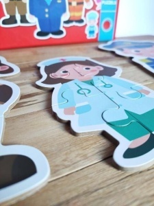 Set 6 puzzle-uri cu piese mari, din carton gros - Meserii, 33 piese #JJ5316 - Img 7