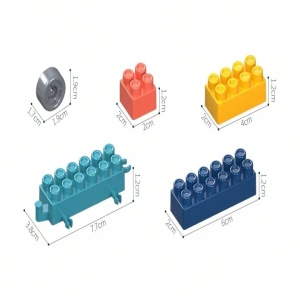 Set Cuburi de Constructie, 88 piese, multicolor #JJ5389 - Img 3
