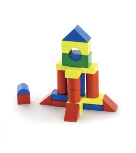 Set Cuburi de Construit din Lemn, 15 piese, multicolor #JJ5620