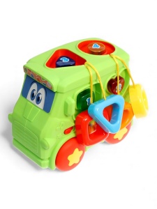 Autobuz Distractiv cu Lumini, Sunete si Forme Geometrice numerotate, verde #JJ5428 - Img 2