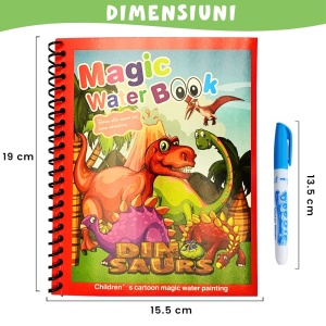 Carte de colorat cu apă - Dinozauri #JJ5057 - Img 2