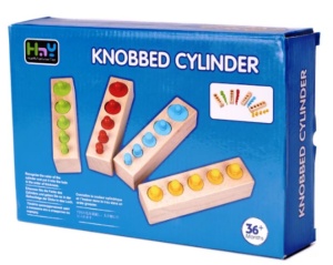 Joc 4 Sortatoare din Lemn cu 20 Cilindrii colorati, tip Montessori #JJ5147 - Img 2