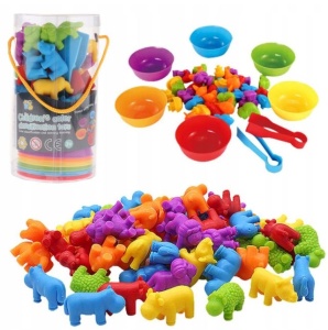 Joc de Sortare Culori si Clasificare Animale, 44 piese, Multicolor #JJ5550