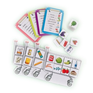 Joc Educativ Bilingv în Română și Engleză “La Supermarket” cu Liste de cumpărături #JJ5127 - Img 3