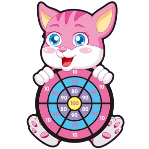 Joc Interactiv Darts din textil, Placa pliabila, 3 mingi cu scai, Model , 47 cm #JJ5525 - Img 4