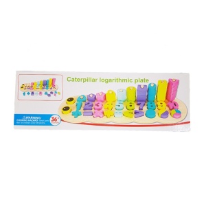 Joc logaritmic din lemn tip Montessori, sortator culori, forme, cifre, fracții si operatii matematice #JJ5044 - Img 4