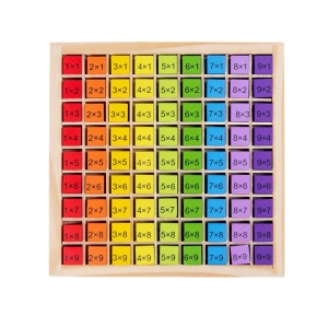 Joc Montessori din lemn Tablă înmulțirii până la 9x9, Multicolor #JJ5112 - Img 1