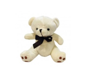 Jucarie de Plus Ursulet cu Fundita satinata, 20 cm, #JJ5418 - Img 3