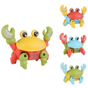 Jucarie Interactiva Crab Dansator cu Lumini, Muzica si Snur de tras #JJ5350 - Img 6