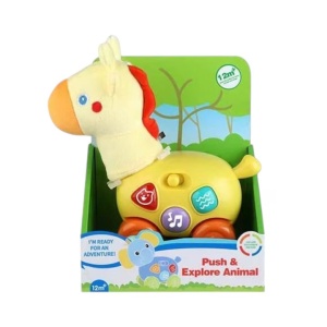 Jucarie Interactiva Girafa Muzicala cu Roti si Cap de Plus #JJ5356