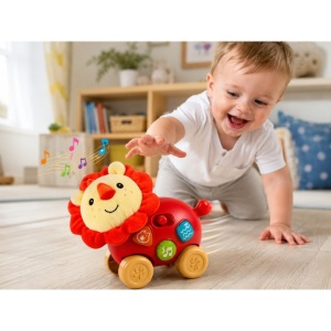 Jucarie Interactiva Leu Muzical cu Roti si Cap de Plus #JJ5687 - Img 2