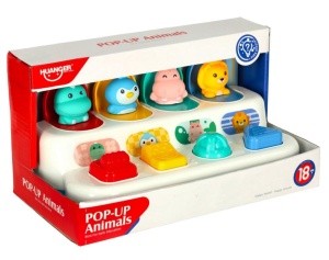 Jucarie interactivă senzorială pentru bebeluși Pop-up 4 animale #JJ5013 - Img 1