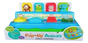 Jucarie Interactiva Senzoriala pentru Bebelusu Pop-up 4 Animale #JJ5432 - Img 4