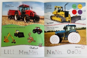 Learn to Write - Wipe Clean - Tractors and Diggers #BK364 - Img 5